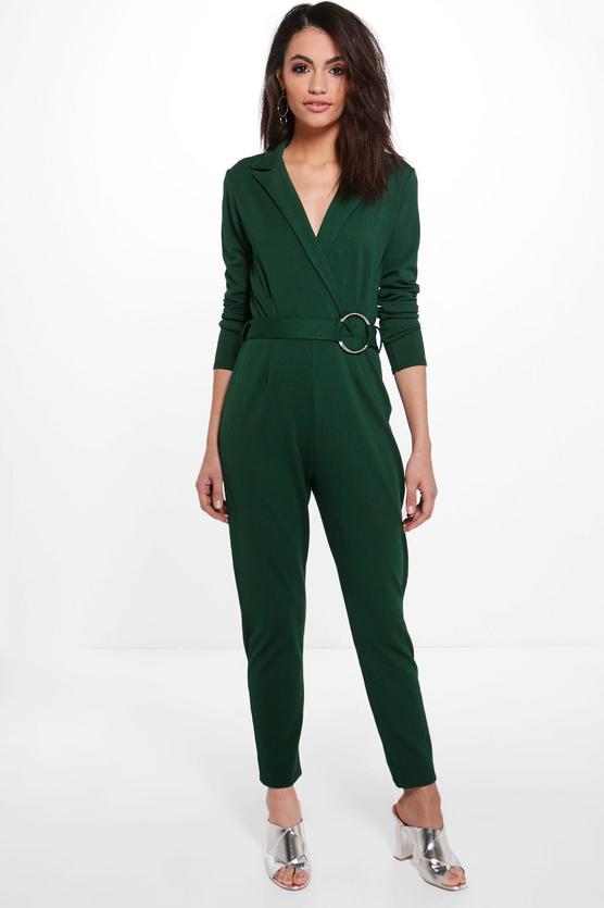 Niamh Premium O-Ring Belted Tailored Woven Jumpsuit